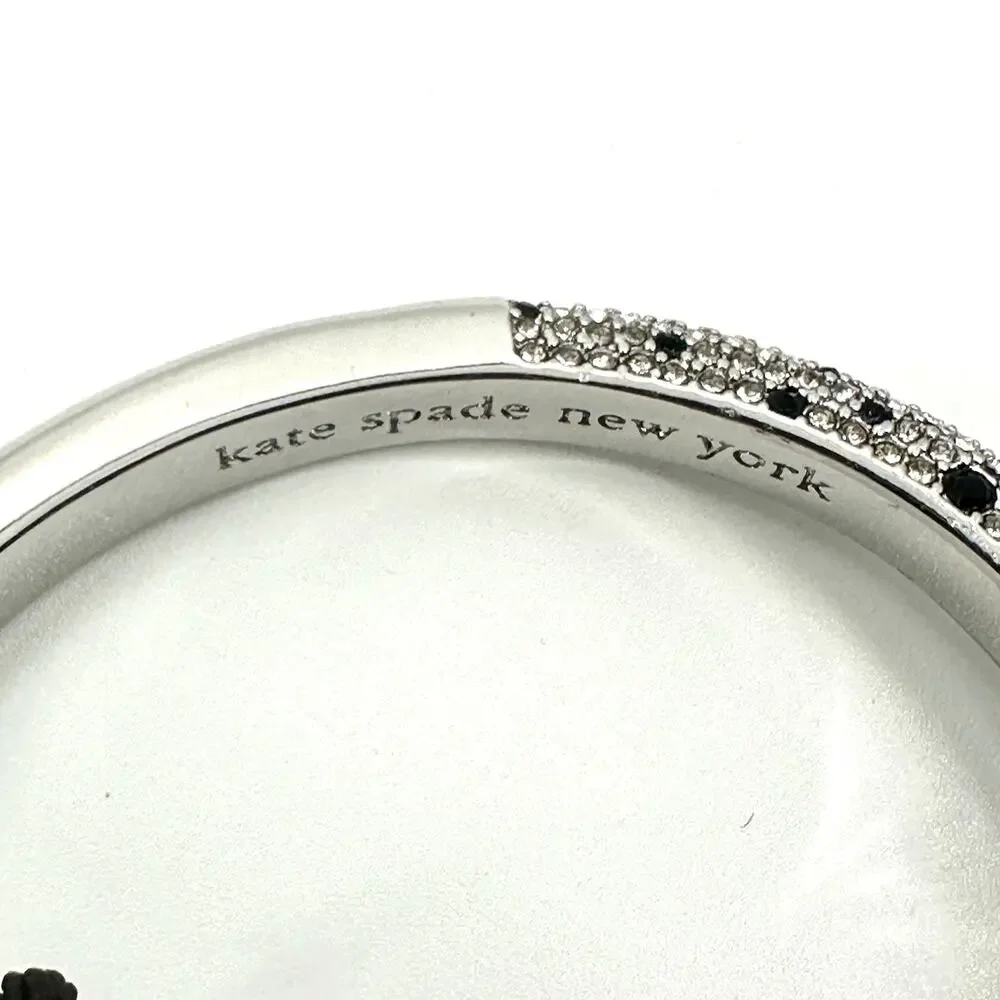 Kate Spade New York  Cubic Zirconia Pave 'Hot Dog' Hinged Cuff Bracelet NWT - Picture 5 of 8